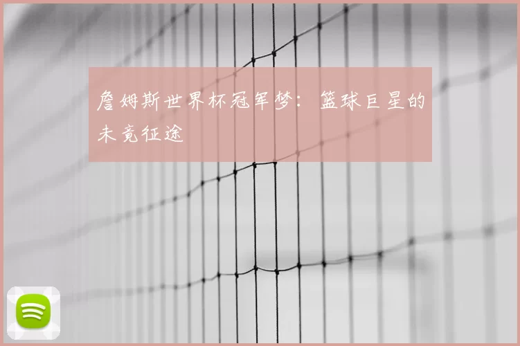 詹姆斯世界杯冠军梦：篮球巨星的未竟征途