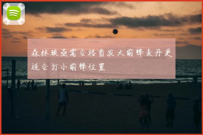 森林狼亟需合格首发大前锋麦丹更适合打小前锋位置