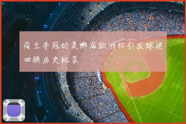 荷兰夺冠的是哪届欧洲杯引发球迷回顾历史纪录