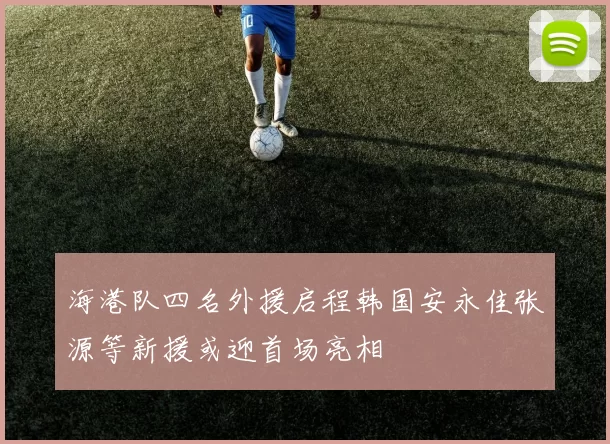 海港队四名外援启程韩国安永佳张源等新援或迎首场亮相