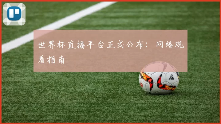 世界杯直播平台正式公布：网络观看指南